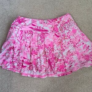 Lilly Pulitzer Pink Floral Skater Skirt